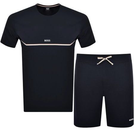 BOSS Mix And Match T Shirt And Short Set Blue | Mainline